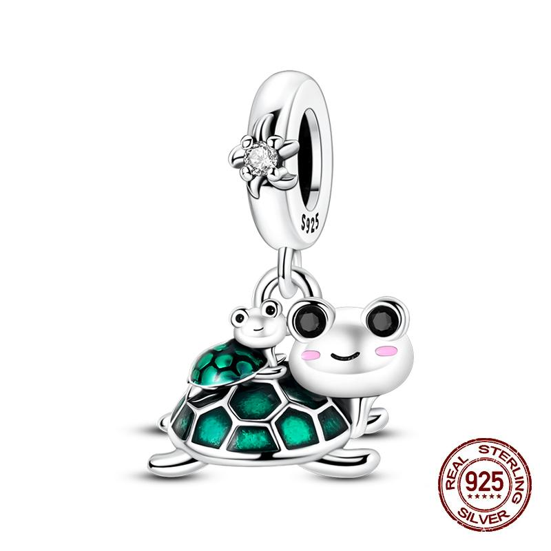 Summer Charms Copper Luminous Ocean Series Pendants Crab Whale Charms Beads Fit Original Bracelet Fine Diy Jewelry