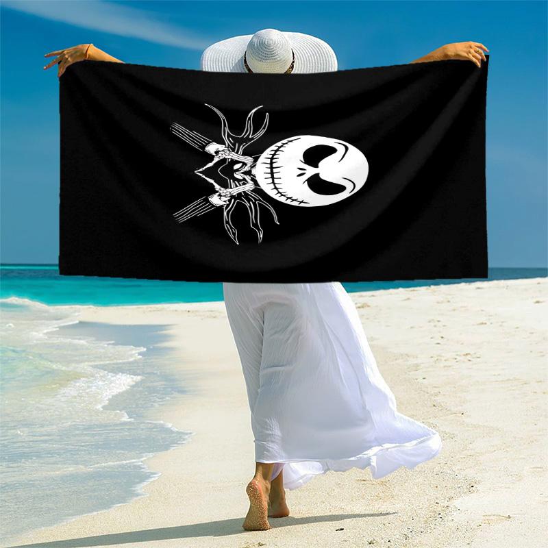 1pc Skull Crossbones Artwork Microfiber Beach Towels Quick Dry Towel Sand Beach Towels Pool for Travel Swim Pool. S729012