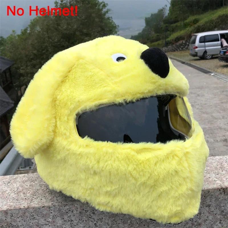 Motorcycle Helmet Cartoons Plush Helmet Protective Cover Helmet Full Face Covers for Outdoor Fun Christmas Personalized Helmets