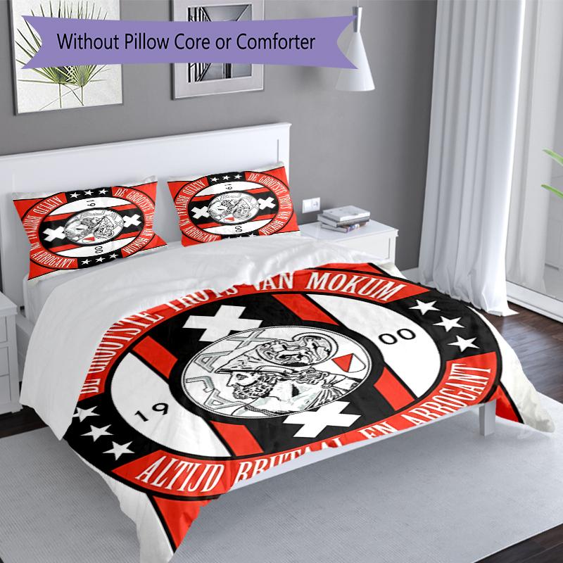 3pcs AFC Ajax Duvet Cover Set, Includes 1 Duvet Cover and 2 Pillowcases,Skin-Friendly&Comfortable Fabric,Suitable Bedding Sets