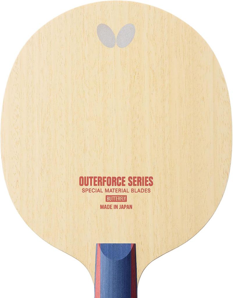 Butterfly Outerforce CAF CS Blade Профессиональная ракетка для настольного тенниса с волокном Control Assist Blade Идеально подходит для традиционной или обратной хватки бэкхендом или хватки пером