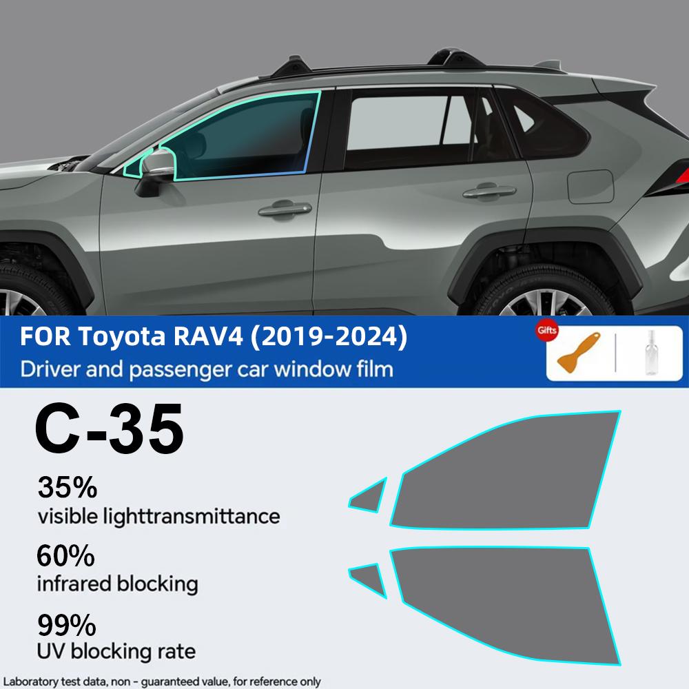 Для Toyota RAV4 RAV 4 5-го поколения -2024 Готовая к вырезанию пленка для тонировки стекол автомобиля Автомобильная наклейка Пленки керамическая солнечная УФ-защитная пленка