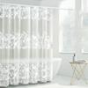 3D Jacquard Flower Peva Shower Curtain Thickened Waterproof Mildew Resistant Bathroom Bath Partition Universal Curtain