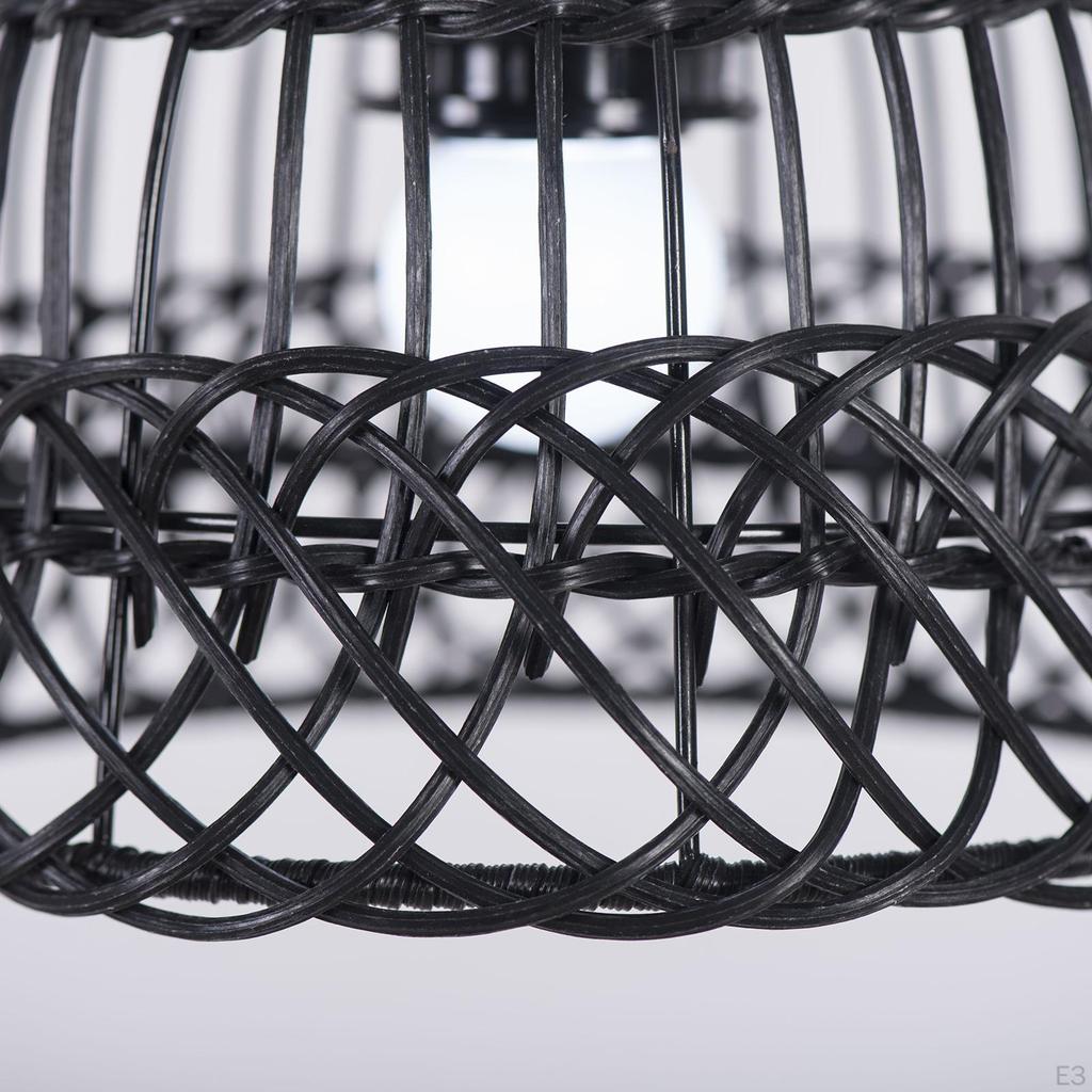 Потолочный вентилятор, тканый абажур, светильник в деревенском стиле, люстра из ротанга в стиле ретро