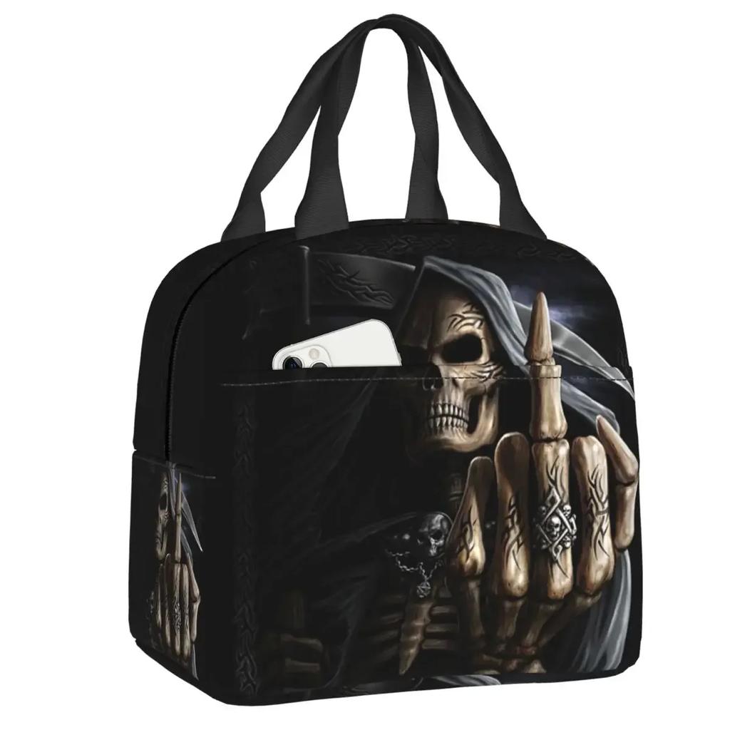 Сумка для ланча Evil Hands Skull, герметичная, с изображением скелета на Хэллоуин, термохолодильник, изолированный ланч-бокс для женщин и детей, сумки для еды