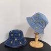 Смайлик милый маленький свежий студент универсальный солнцезащитный козырек солнцезащитная шляпа весна лето джинсовая синяя панама женская