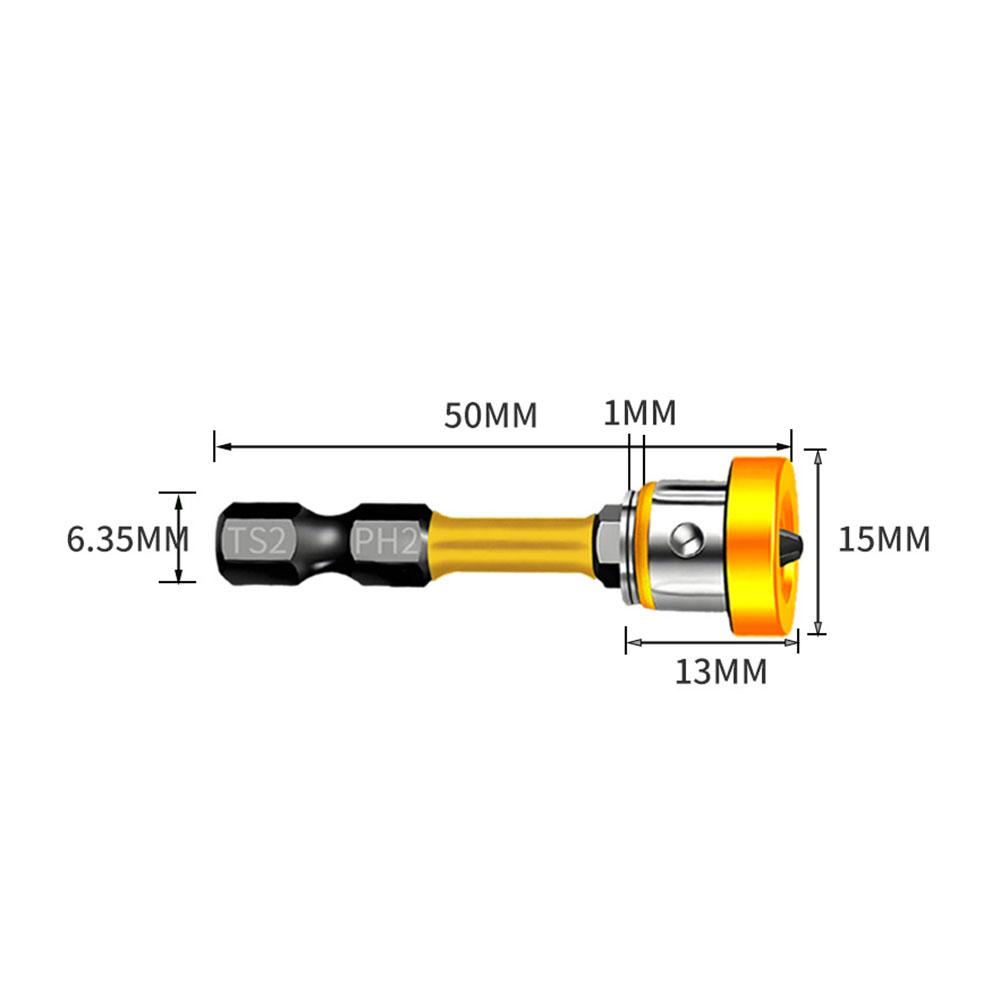 Магнитные позиционирующие биты для отвертки Бита для гипсокартона 50 мм Головка для позиционирования шурупов для гипсокартона Инструменты для сверления