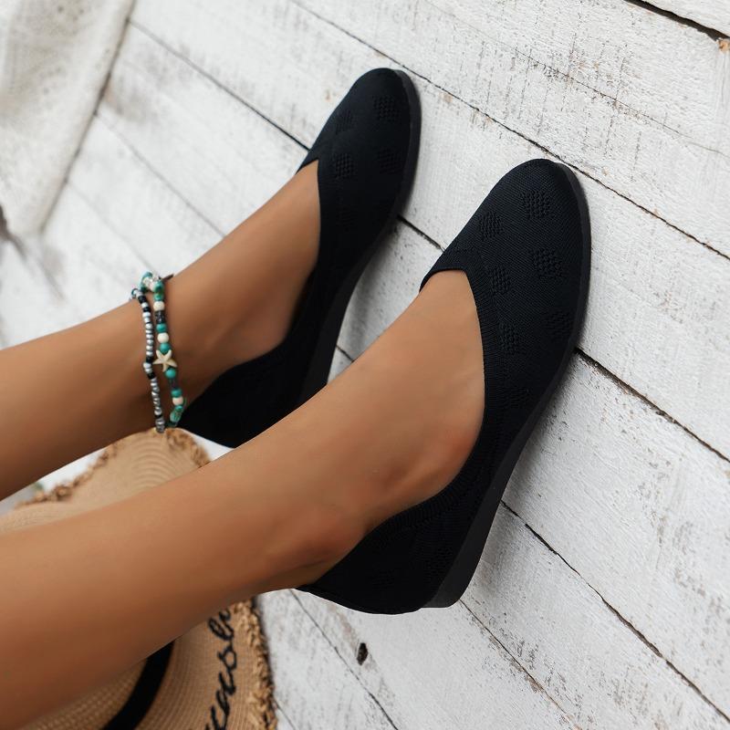 Летние новые европейские и американские экспортные большие размеры, туфли-одинарки на плоской подошве с круглым носком, женские туфли Doudou с неглубоким вырезом, повседневная обувь