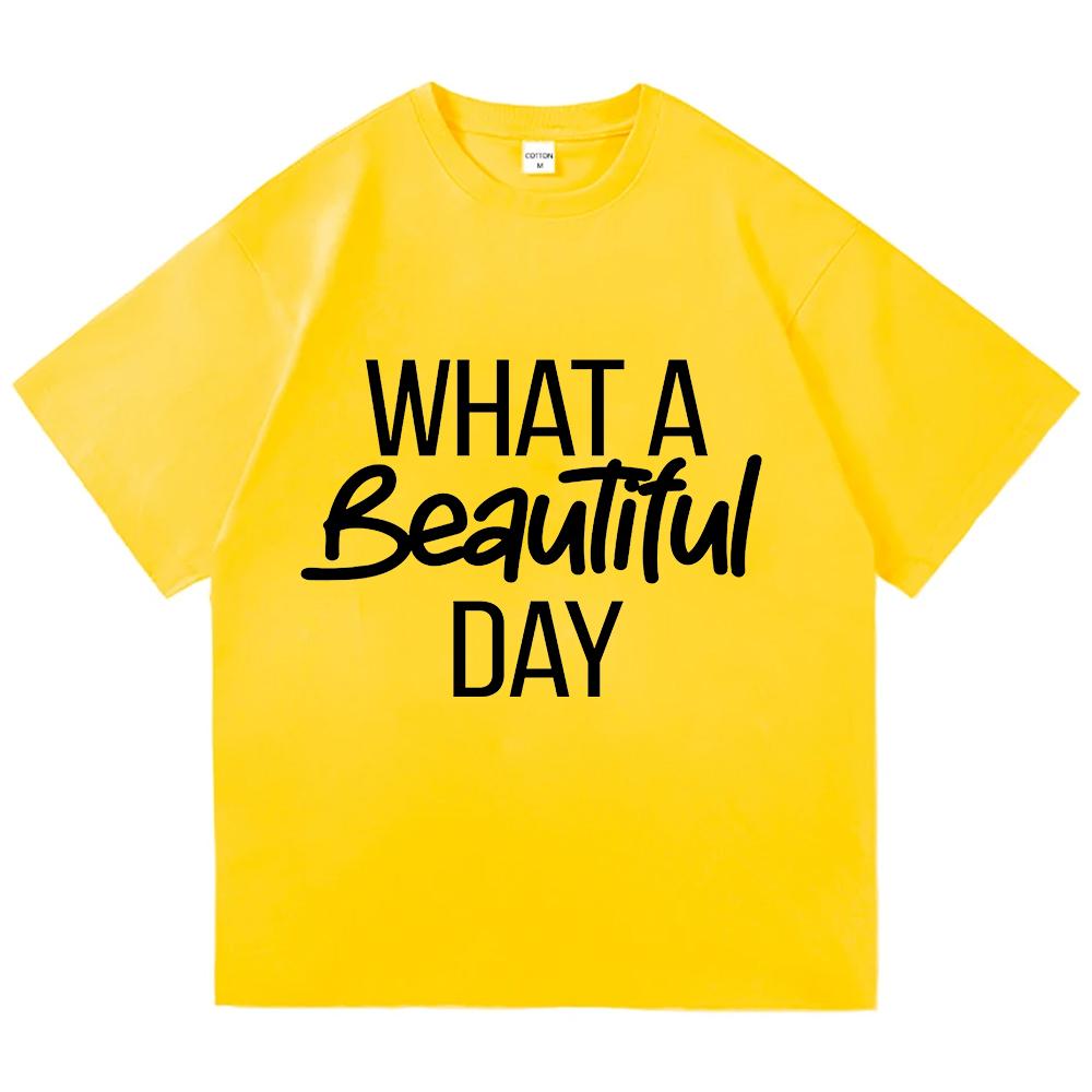What A Beautiful Day T-shirt Lauren Spencer Smith Fashion Graphic TShirt Unisex High Quality Aesthetic Vintage 100_ Cotton Tees