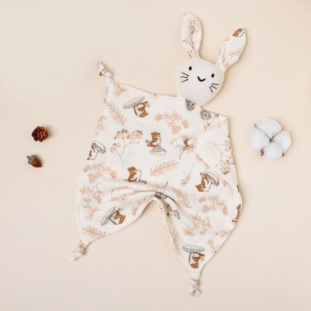 Printed Design Muslin Comforter Blanket Soft Material Cute Cat Kids Sleep Toy For Kids