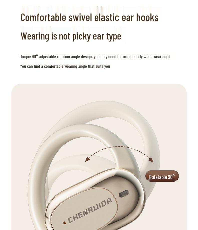 2025 Sport Ear-Hook Bluetooth Headphones: Noise-Canceling, Open In-Ear, Air Conduction, High Quality