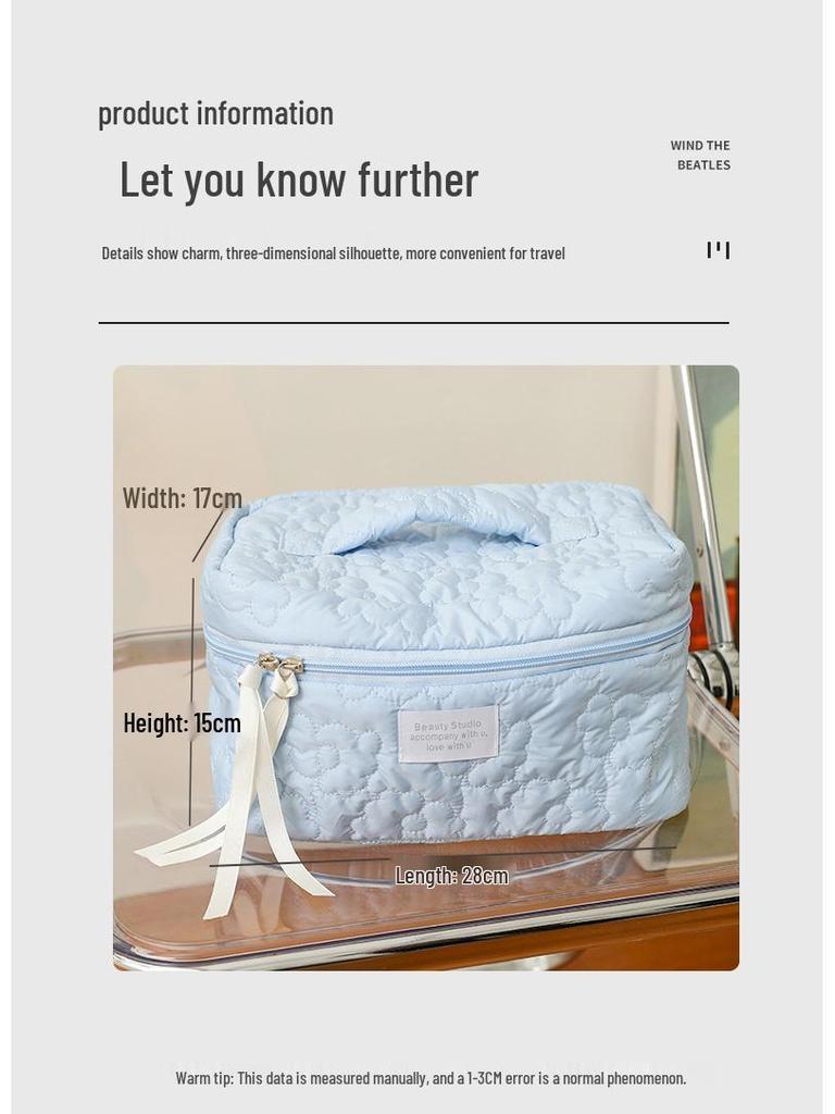 Облачная косметичка: Портативный мягкий дорожный органайзер большой вместимости, с пушистым дизайном, идеально подходит для хранения косметики или карандашей