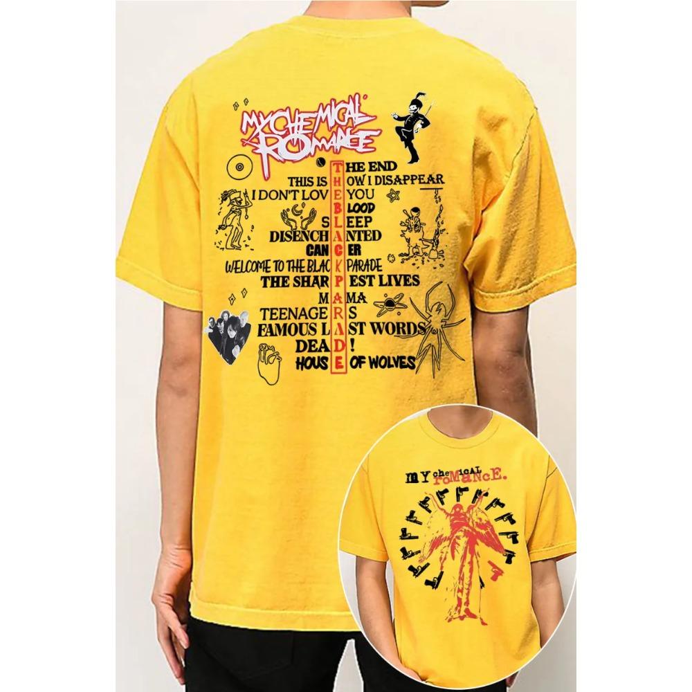 2026 Summer Hot Sale MCR 2-sided Printed Graphic T-shirt Men Women Casual Hip Hop Streetwear Oversized T-shirt