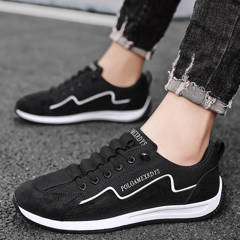 Мужские повседневные кроссовки летние на толстой подошве сетчатые дышащие теннисные туфли противоскользящие износостойкие беговые кроссовки De Hombre