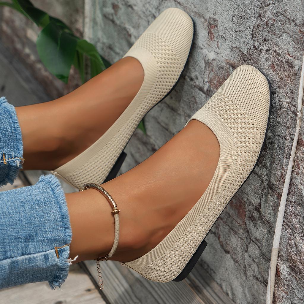 Women Flats 2024 New Spring Autumn Walking Square Top Loafers Shoes Shallow Comfortable Lolita Shoes Sneakers Zapatos De Mujer