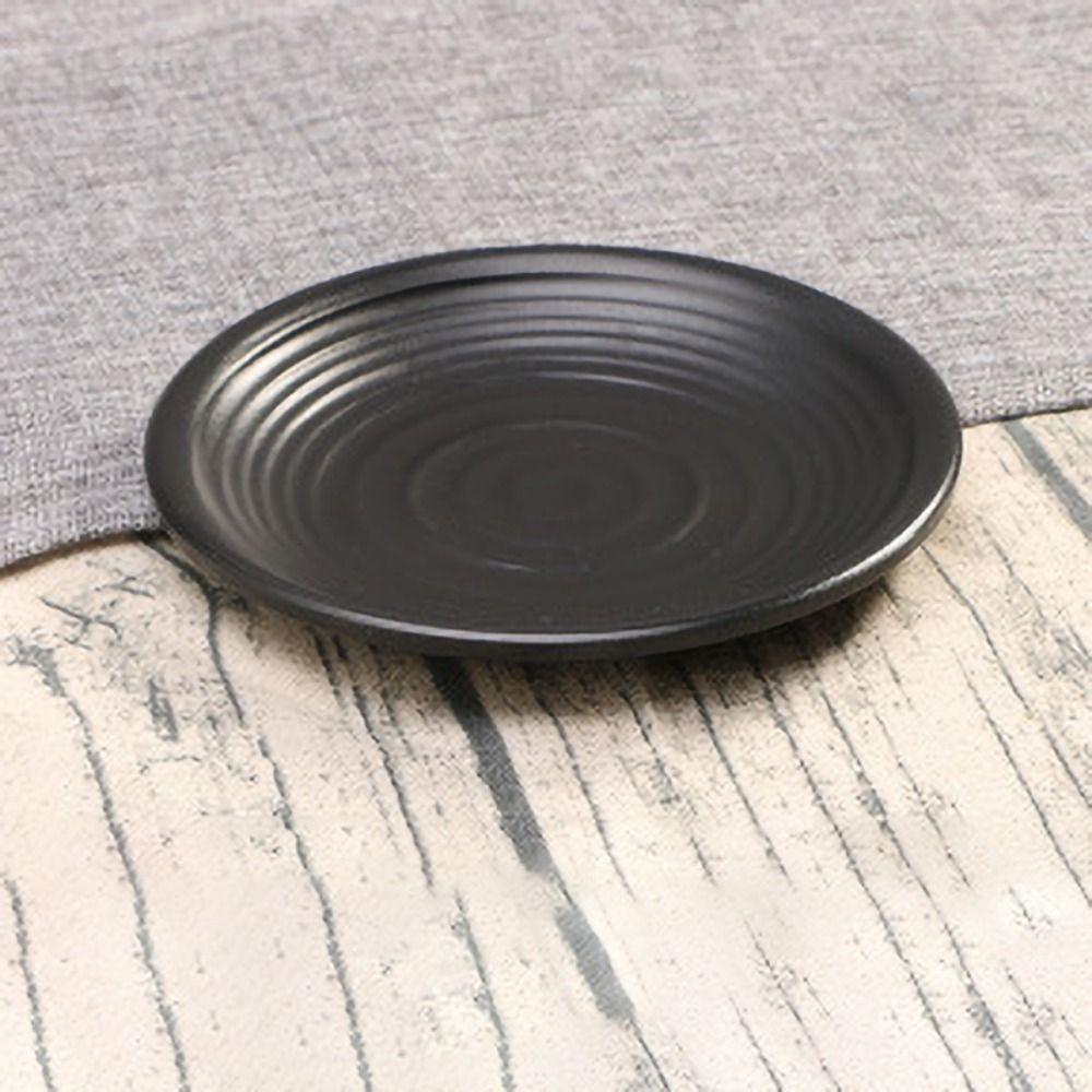 6pcs Imitation Porcelain Round Melamine Plate Japanese Style Appetizer Tray Salad Plate  Sushi