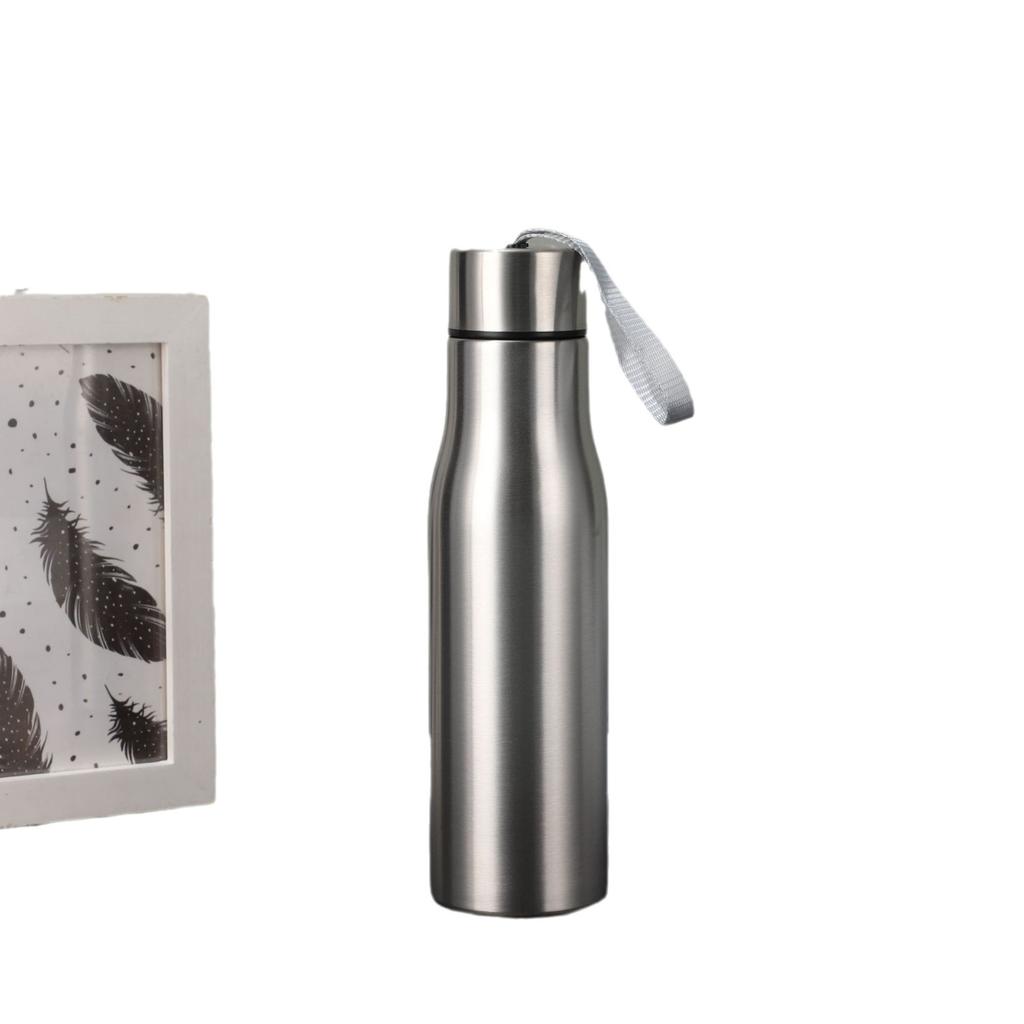 Stainless Steel Sport Water Bottle High Quality Single-layer Rugged Water Cup Metal Flask Drinkware Camping Sports Portable Cups