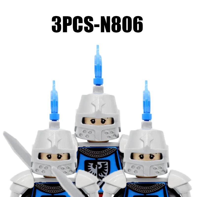 MOC Средневековый Король Строительные Блоки Армия Замок Ворон Красный Лев Черный Орел Рыцарь Фигурки Солдат Мечи Щит Оружие Кирпичики Игрушки