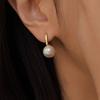Daily Simple Pearl Stud Earrings Women's Light Luxury Niche Design Sense Small C-shaped Earrings