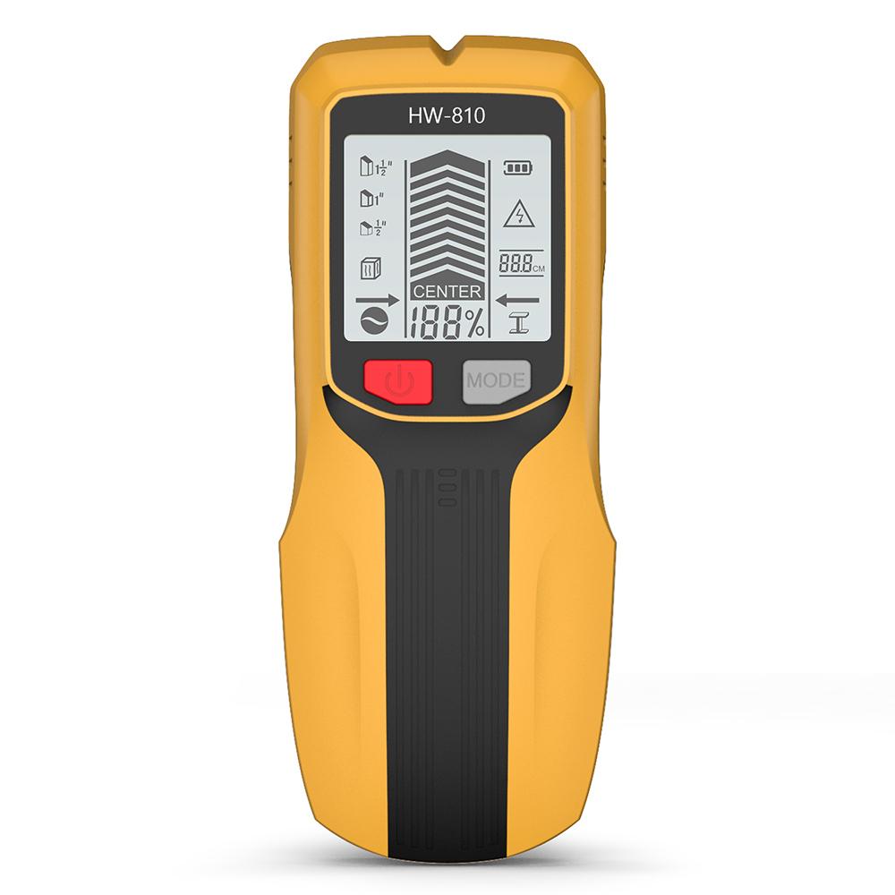 Металлоискатель 6 в 1 для стен, с подсветкой, искатель стоек, детектор кабелей под напряжением, металлоискатель, ЖК-дисплей, электронный сканер стен