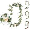 Eucalyptus 195m Artificial With Rose Garland Vine Hanging Party Wedding Decor