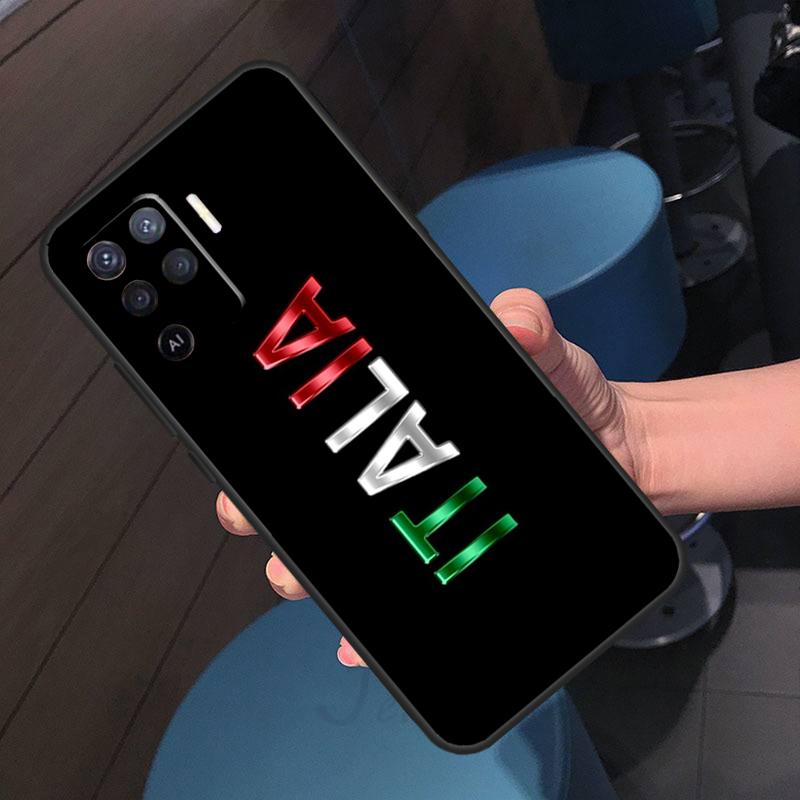 Italy Flag Case For Oppo A40 A60 A80 A18 A38 A58 A78 A98 A96 A76 A16 A94 A74 A54 A15 A17 A57 A77 A5 Pro