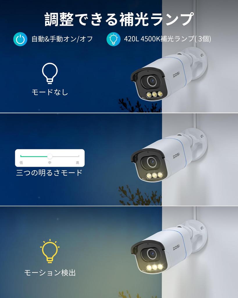 ZOSI 3K 5-мегапиксельная камера видеонаблюдения PoE Aurora Lux, наружная камера видеонаблюдения, оснащенная технологией полноцветного ночного видения, съемка звонков iP66