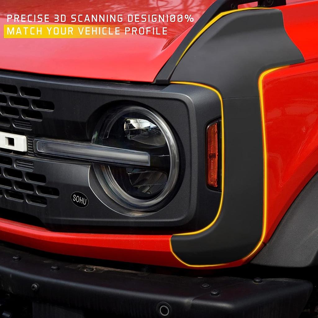 Для 20212024 2024+ Ford Bronco 2/4 двери передний угол край кузова броня автомобиля внешние аксессуары детали