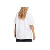 Under Armour Casual Loose High Weight Embroidered Logo Round Neck Pullover Short Sleeve T-Shirt Women Tops White 1383045-100
