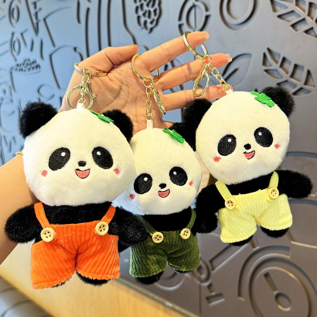 Милый плюшевый брелок в виде панды, мультяшный кавайный кукольный брелок для ключей, сумка, кулон, украшение для рюкзака, подарок для девочек