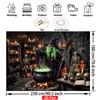 Scary Halloween Baop, Magic Witch Pattern, Terrifying Polyester Hanging Sign