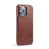 Ретро Кожаный Чехол для Телефона iPhone 16 15 14 13 12 11 Pro Max 16Plus 16E Вертикальный Флип Натуральная Кожа Жесткая Задняя Крышка