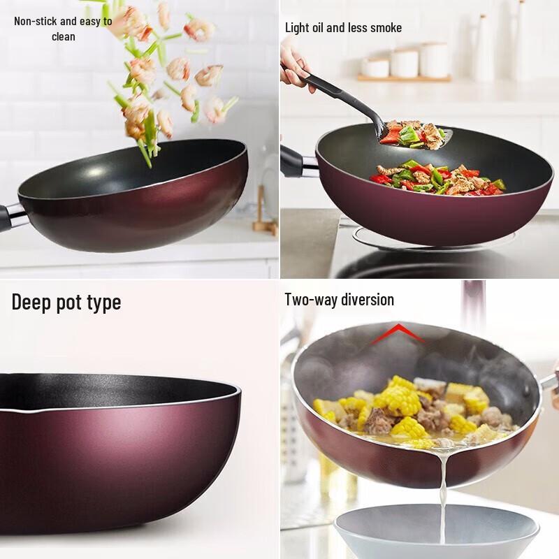 Joyoung 32cm Universal Non-stick Wok with Spatula Set