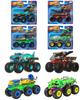 Hot Wheels Monster Truck Transporter Assortment Vehicle Toy Mini Car 4 Cars Box Sold 3 Years Old and Up Multi 986E-HWN86