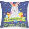 Home Decor Easter Pillowcase Sofa Cushion Cover Bedroom Room Decor Easter Bunny Egg Print Throw Pillow Case