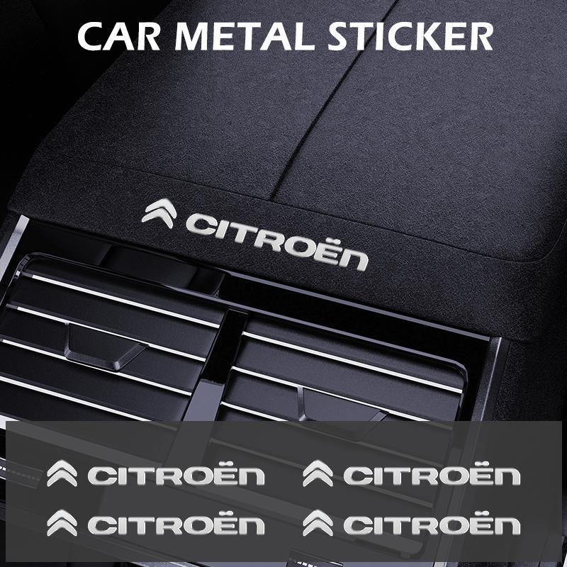 Car Styling 3D stickers metal logo personality label decals waterproof stickers For Citroen C4 C5 C3 C2 C1 C4L C6 Picasso Saxo alf123