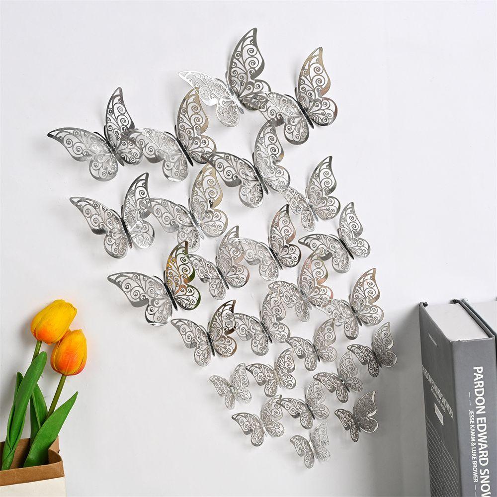 Butterflies Art Hollow Butterflies Decals 3D Butterfly Stickers Wall Decals Wall Art Decor