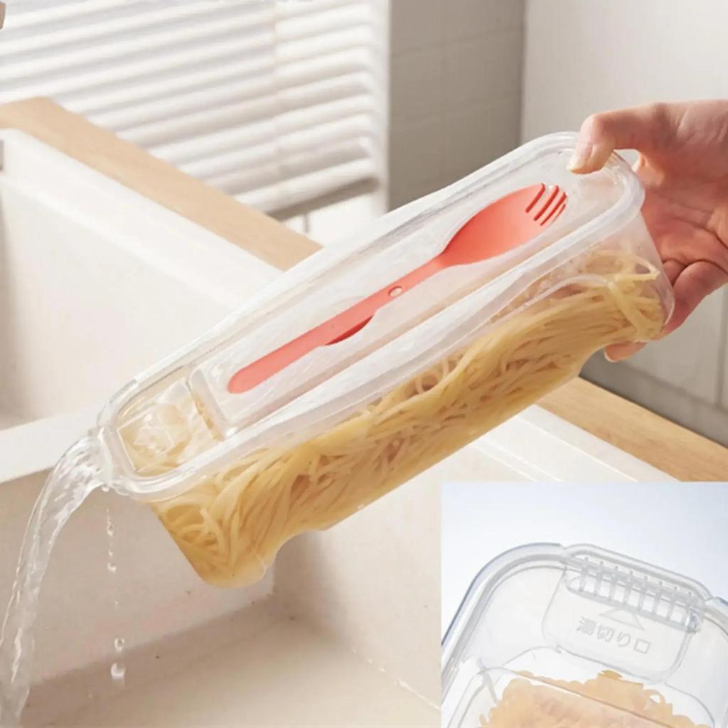 Microwave Pasta Containers Cooker Transparent Multifunctional Cooker Box Food Steaming Container Food Containers for Dorms