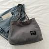 Stylish And Minimalist Large Capacity Canvas Tote Bag For Women In Black And Gray