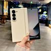 Роскошный однотонный чехол для телефона для Samsung Galaxy Z Fold 7 6 5, ударопрочный защитный ПК, жесткий чехол (Только задняя крышка)