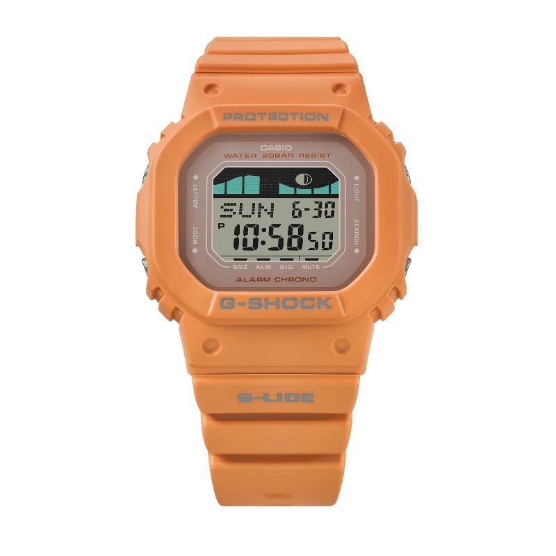 Casio Мужские кварцевые часы GLX-S5600-4 из смолы, водонепроницаемые 200 м, ударопрочные, с будильником