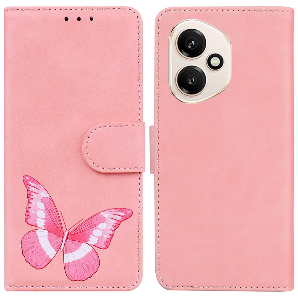 For Honor 400 5G (Global) Stand Case PU Leather Phone Cover Butterfly Printed