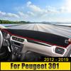 Для Peugeot 301 2012 2013 2014 2015 2016 2017 2018 Чехлы на приборную панель автомобиля, избегайте легких ковриков, анти-УФ-ковры, нескользящий чехол