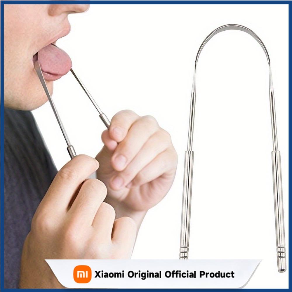 Xiaomi 1 шт. U-образный скребок для чистки языка, нержавеющая сталь, для чистки полости рта, щетка для языка, личная гигиена, рождественский подарок