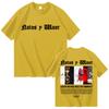 Singer NATOS WAOR Tour Album 2025 Double Sided Cover Mens Womens Fashion Gothic Pop Music Round Neck Casual Comfortable Tshirt