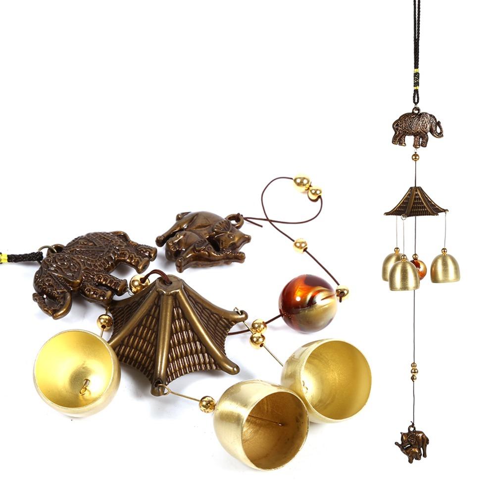 Metal Hanging Bell Ornament Elephant Outdoor Yard Decor Decorative Sound Ornament Tree Decor