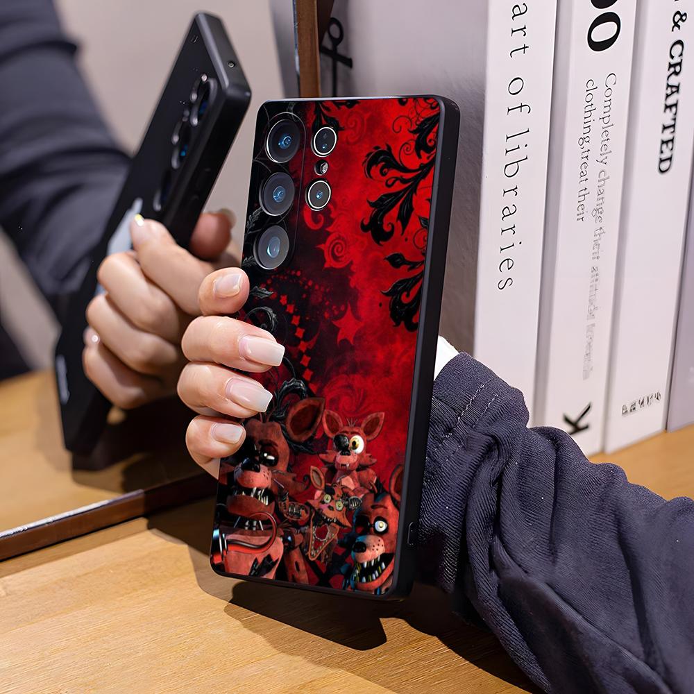 W-Fnaf-e-Fives-nights-At-Freddys- Чехол для телефона Samsung S26 Ultra S25 Edge Ultra S23 S22 S21 S20 Ultra Plus S24 Fe Стеклянная крышка