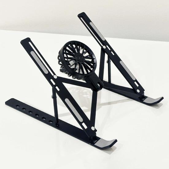 Подставка для компьютера Держатель для ноутбука с охлаждающим вентилятором Высокая устойчивость Регулируемая по высоте Универсальная Портативная Подставка для ноутбука