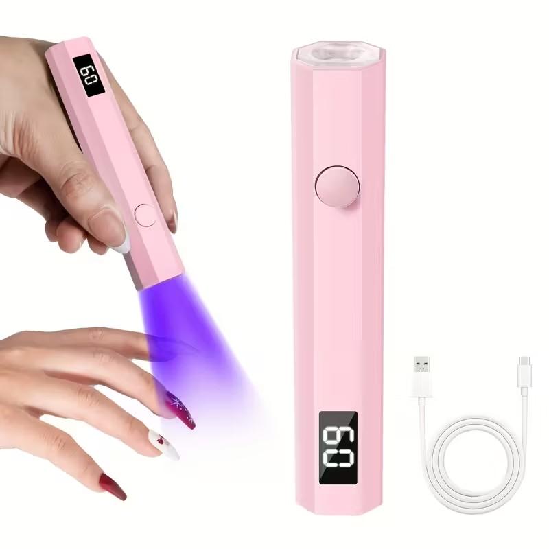 Мини-лампа для сушки ногтей, ручная, с USB-зарядкой, ЖК-дисплеем, для домашнего использования, лампа для быстрой сушки лака для ногтей