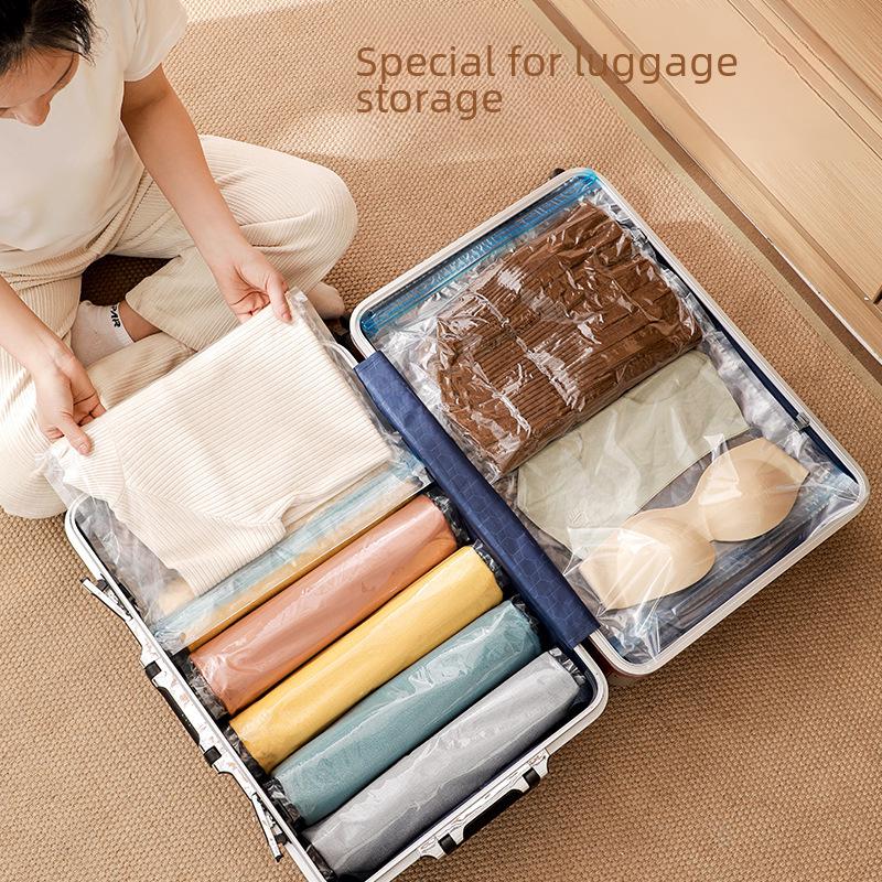 Large Transparent Vacuum Compression Quilt and Clothing Storage Bag